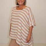 Luna Woven Top Stripe