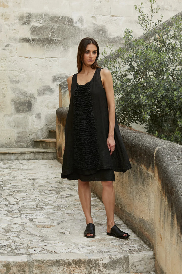 Lidia Dress Linen & Lace