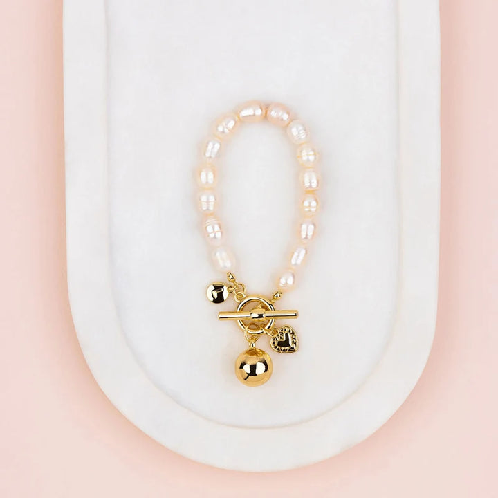 Ball on Freshwater Pearl Bracelet