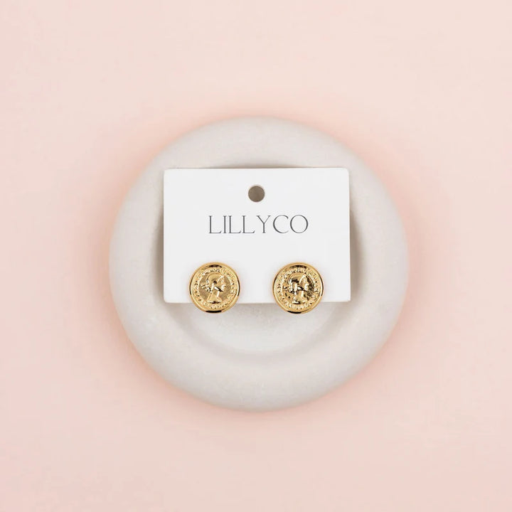Coin Stud Earring