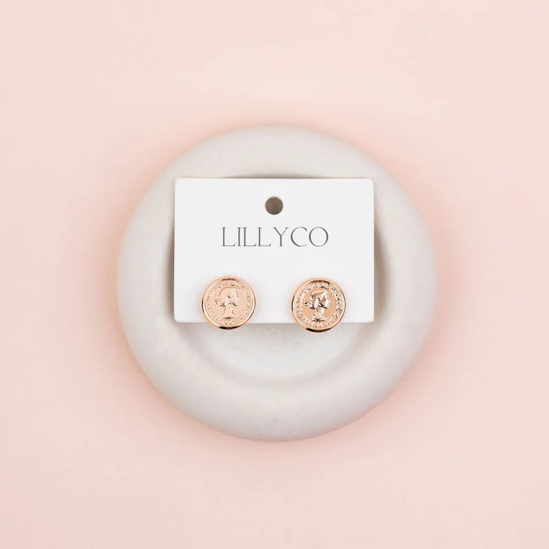 Coin Stud Earring