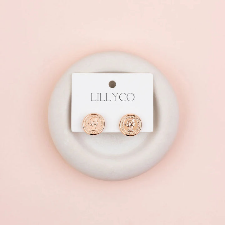 Coin Stud Earring