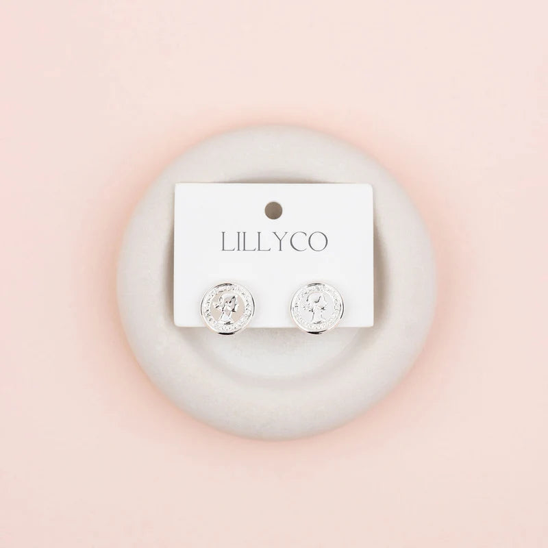 Coin Stud Earring
