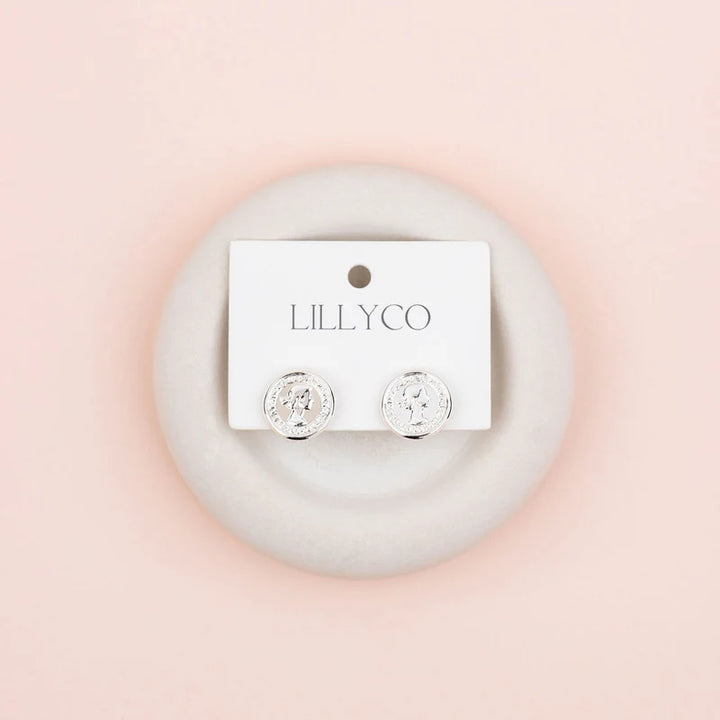 Coin Stud Earring