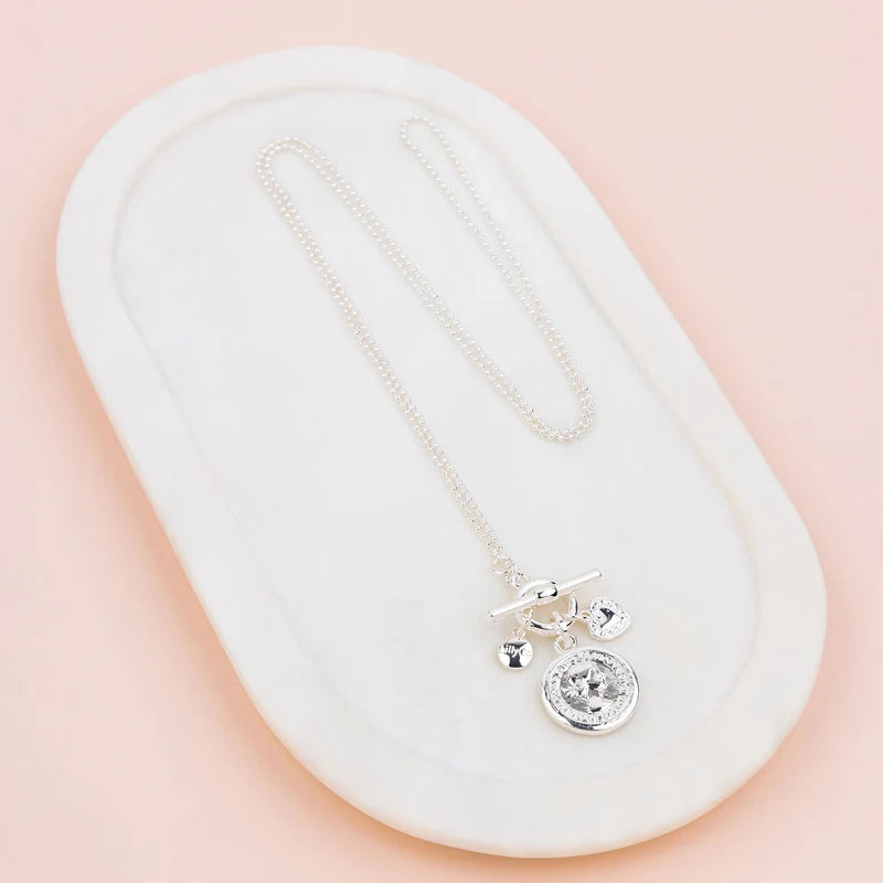 Coin Pendant Long Necklace