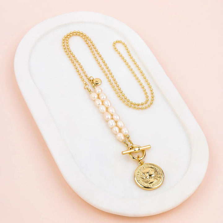 Fresh Water Pearl Coin Necklace