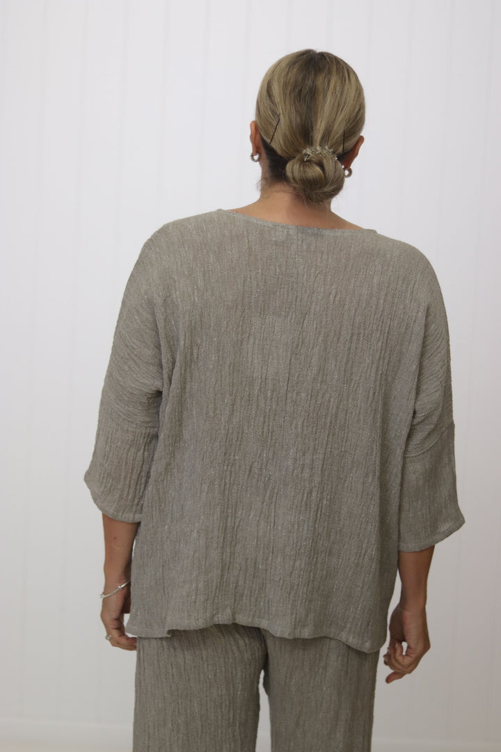 Hinley Textured Top Sleeved