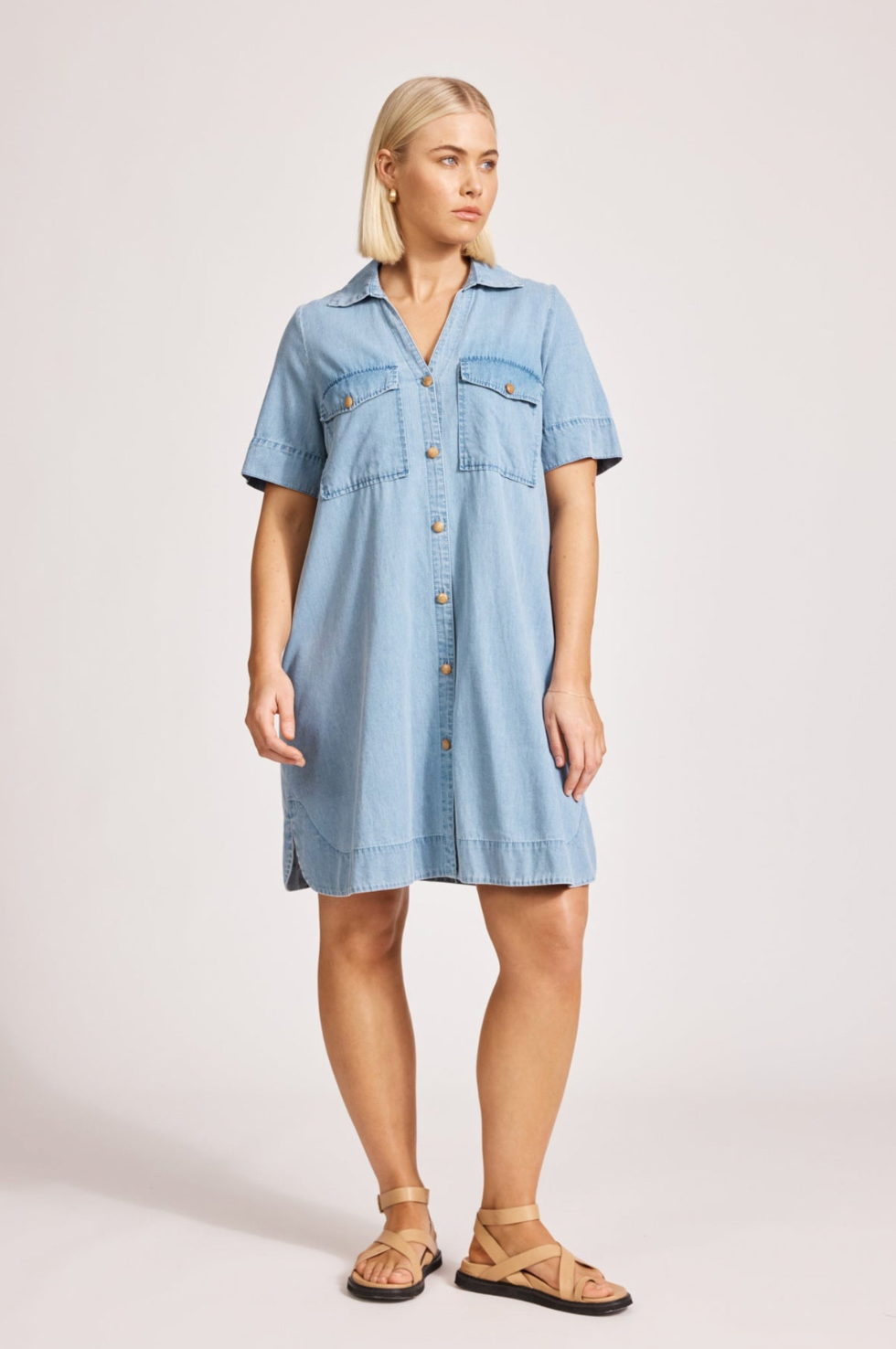Melania Denim Shirt Dress