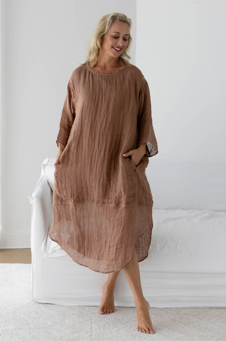 Luxe Malle Linen Dress