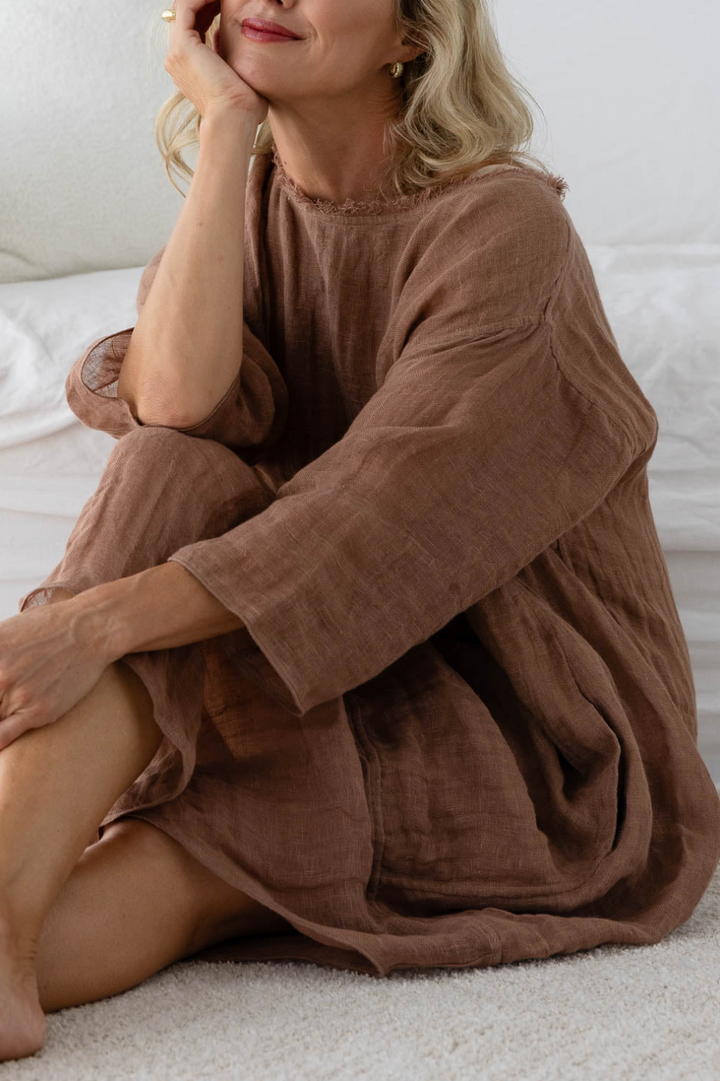 Luxe Malle Linen Dress