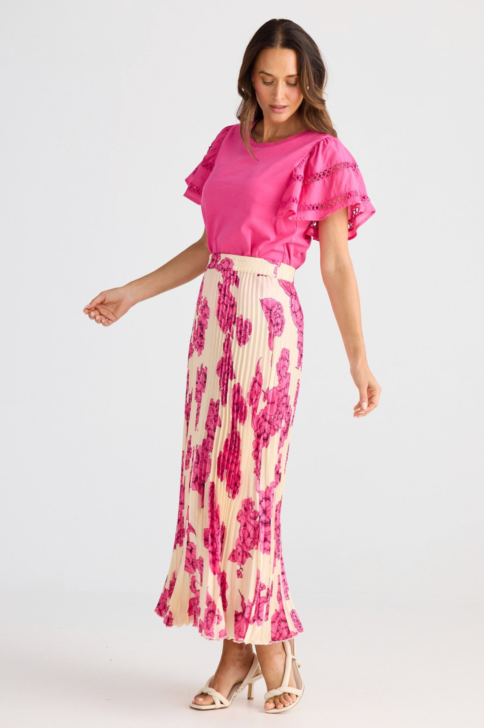Alias Pleated Skirt Fuchsia Bloom