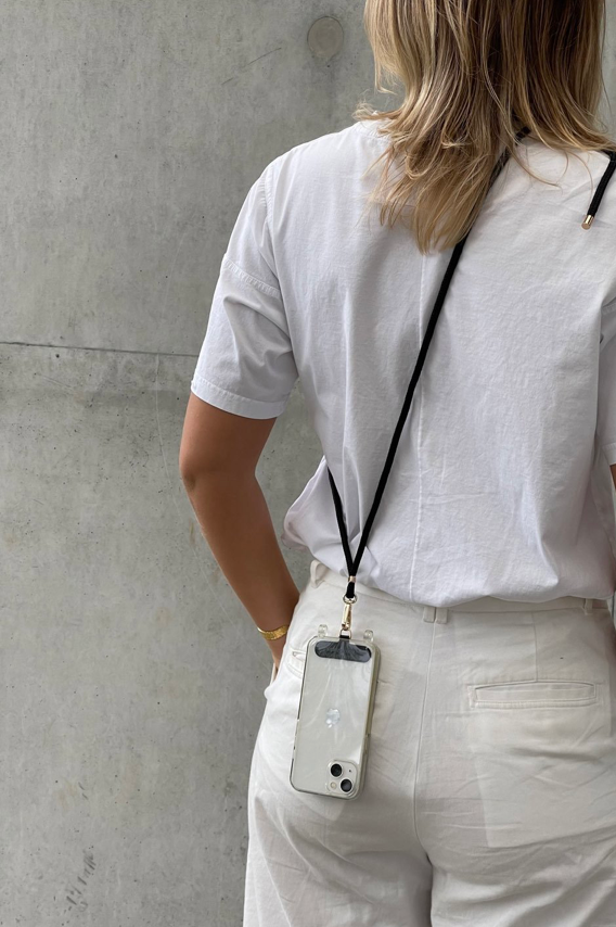 Phone Cord Plus Connector Black