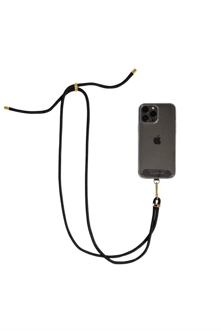 Phone Cord Plus Connector Black