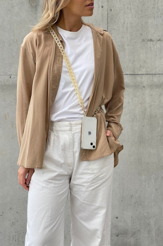 Phone Chain Resin Ivory