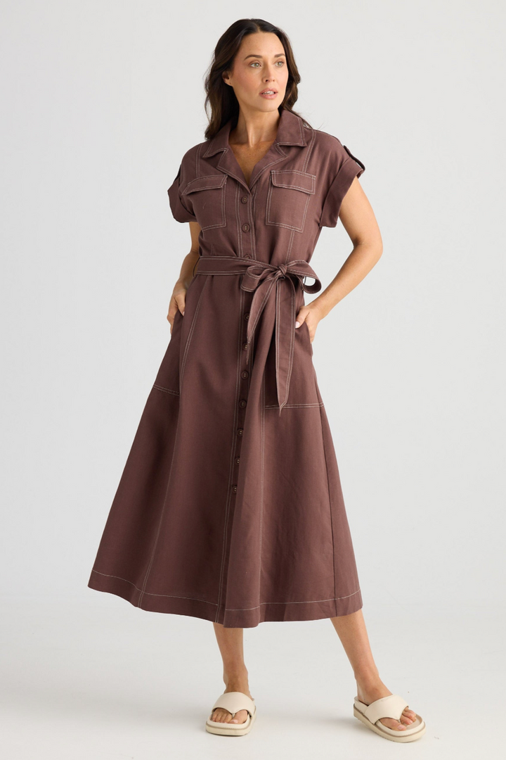 Portia Dress CHOCOLATE