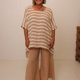 Luna Woven Top Stripe