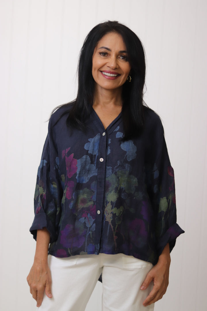 Evelyn Flower Print Top