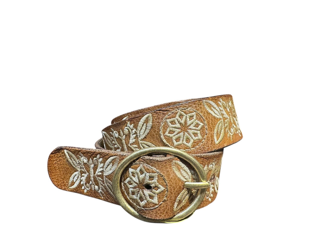 Vine Embroidered Belt