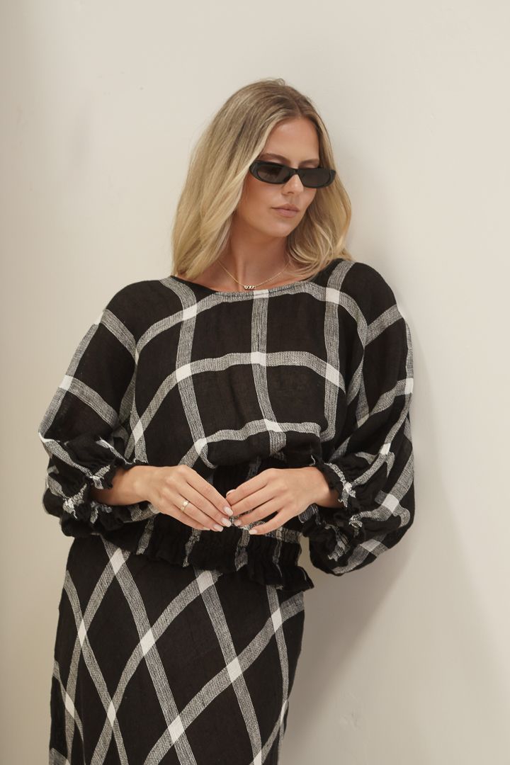 Serena Shirred Hem Top