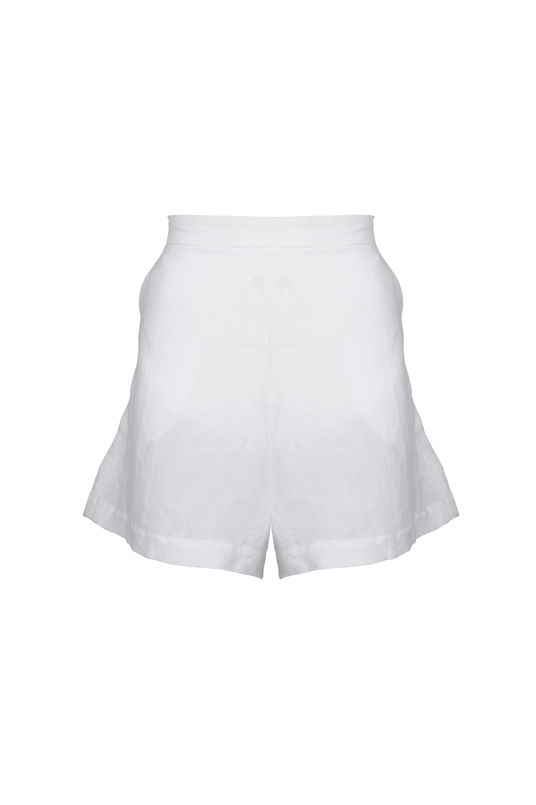 White Linen Shorts
