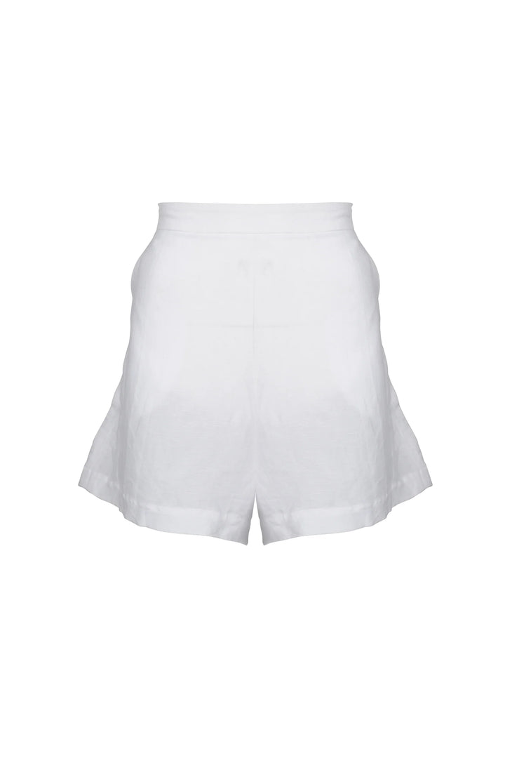 White Linen Shorts