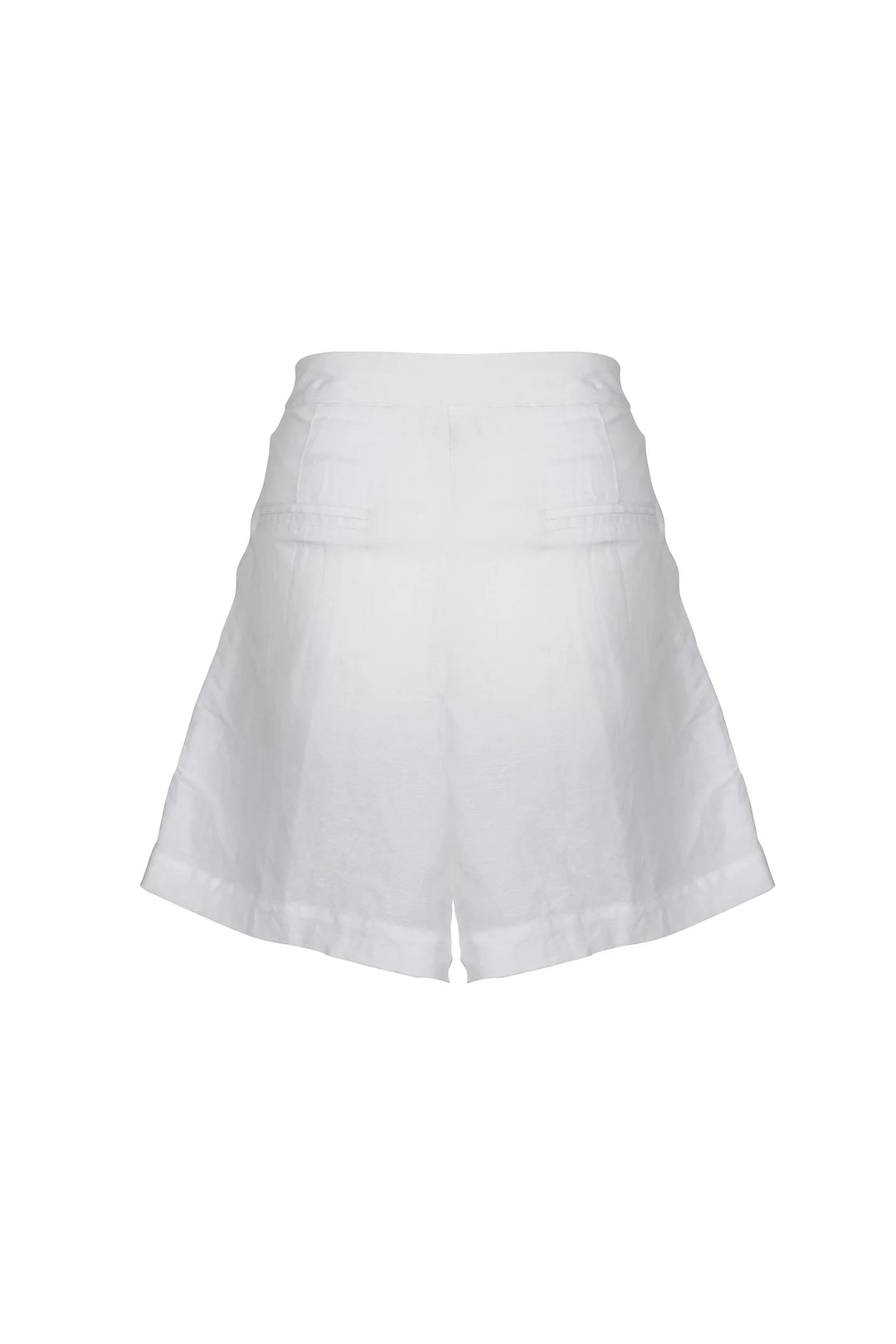 White Linen Shorts
