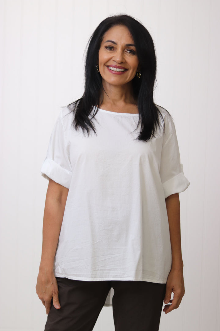 Aurora Button Detail Top