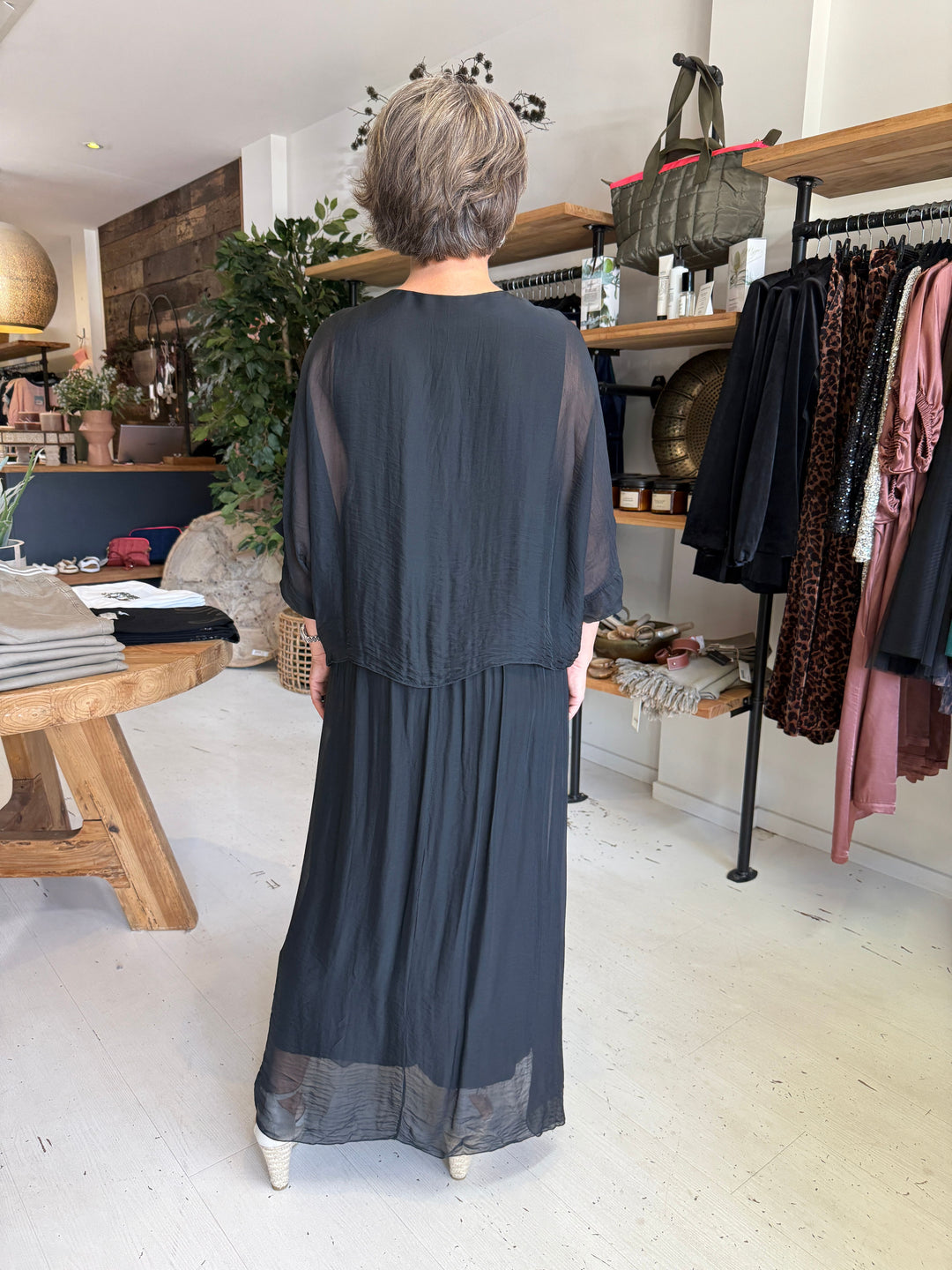 Cora Silk Ruched Dress