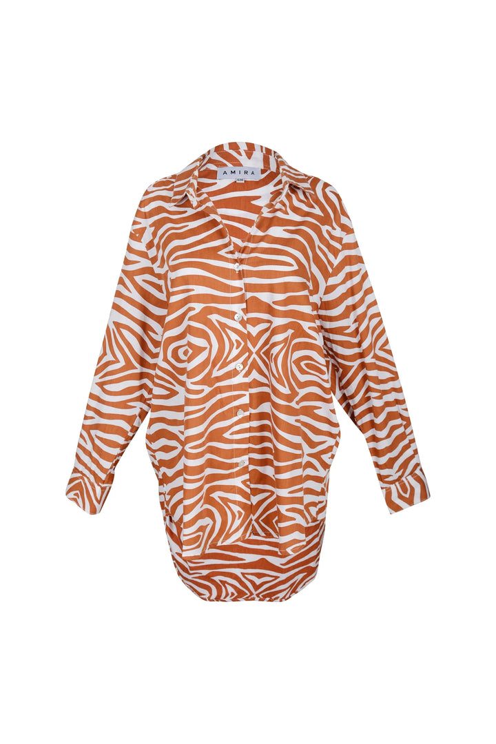 Zebra Blouse Long Sleeve