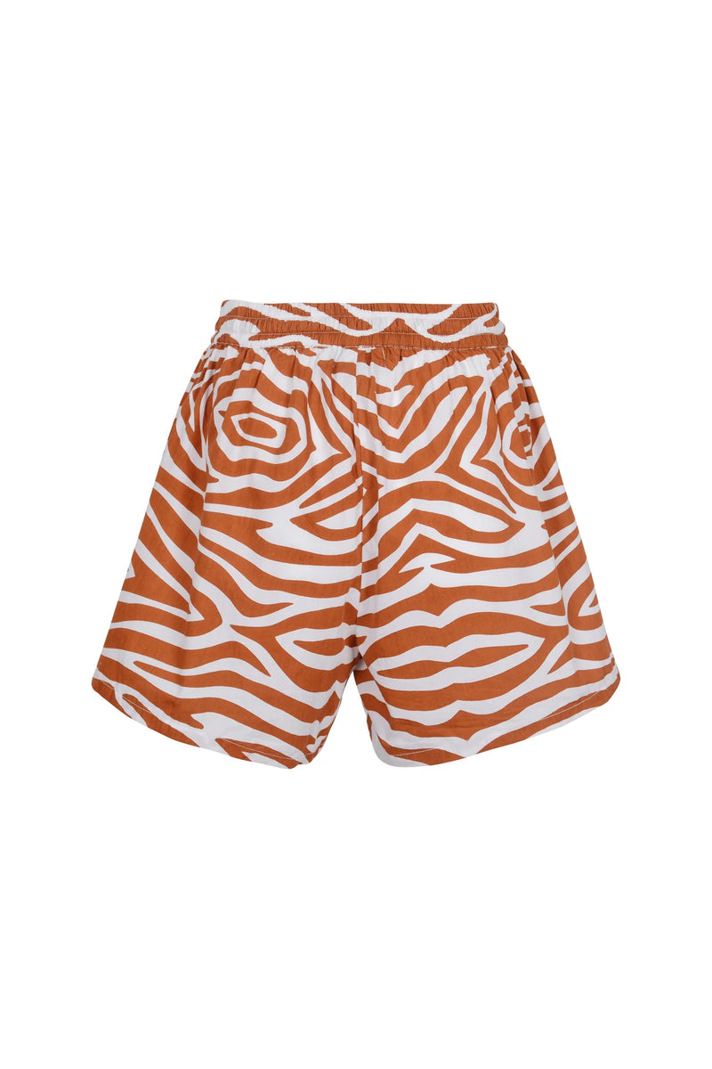Zebra Linen Shorts