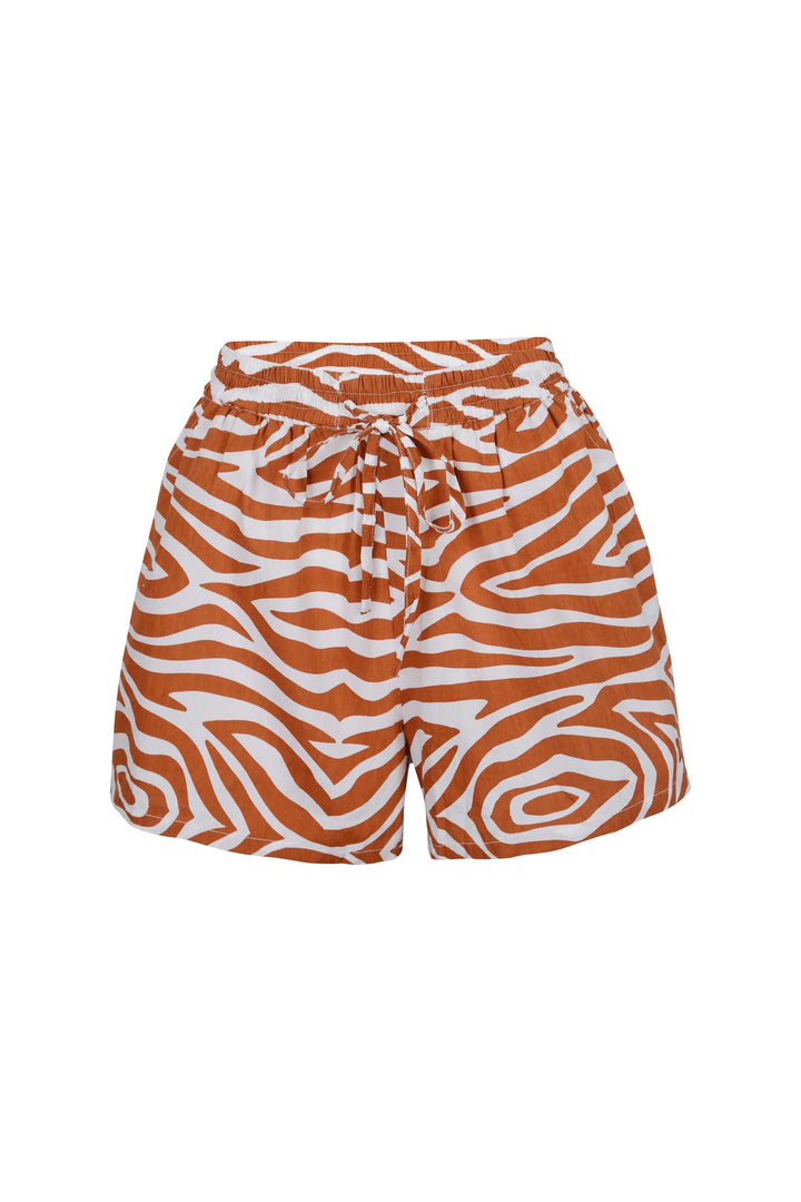 Zebra Linen Shorts