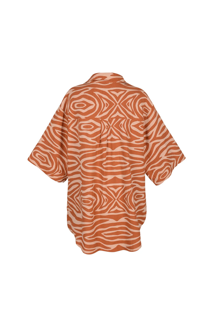 Zebra Blouse Short Sleeve