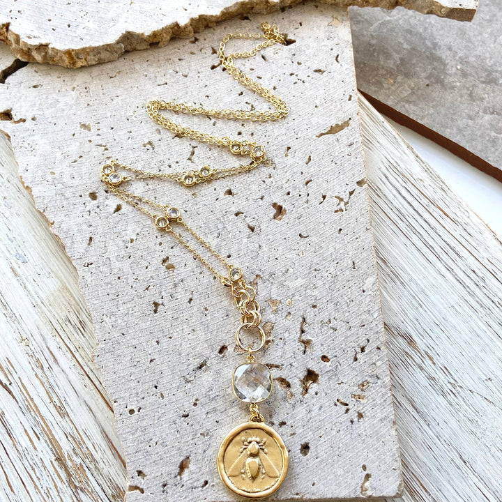 Crystal Bee Necklace