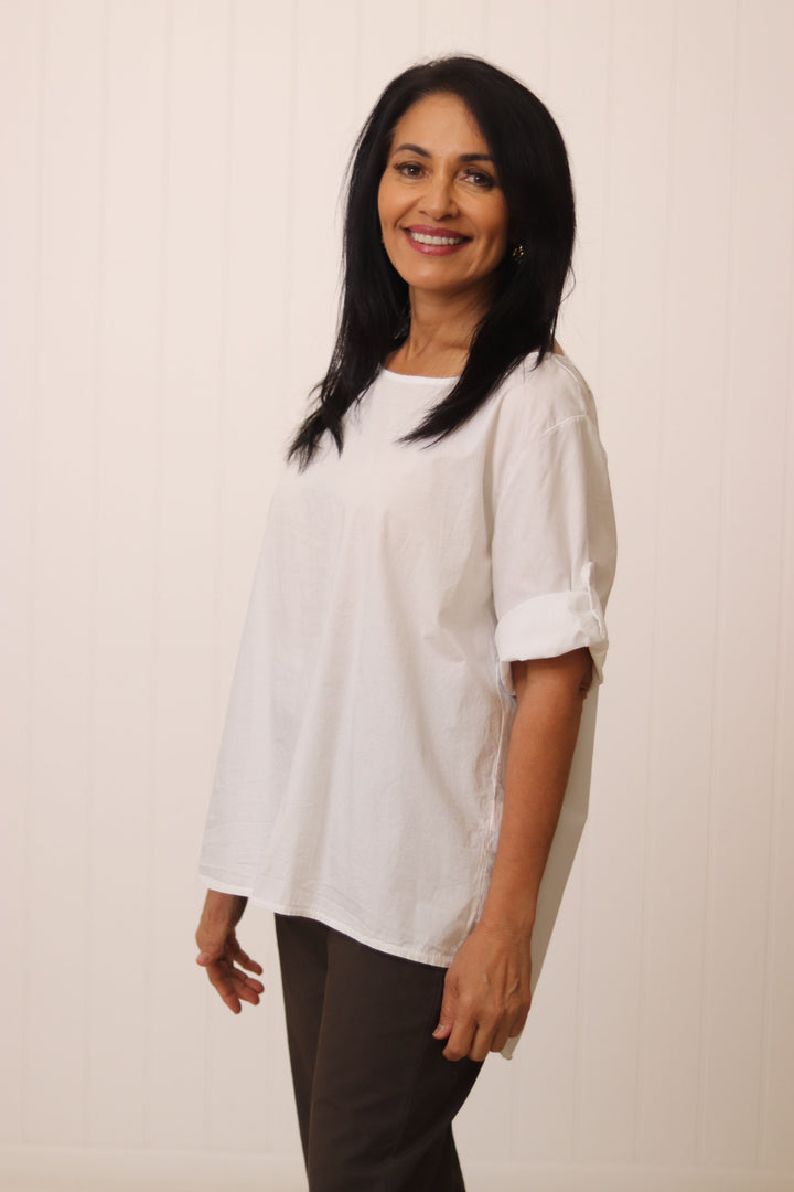 Aurora Button Detail Top