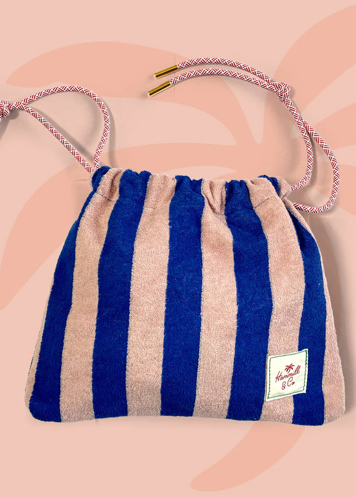 Stripe Draw Cord Bag