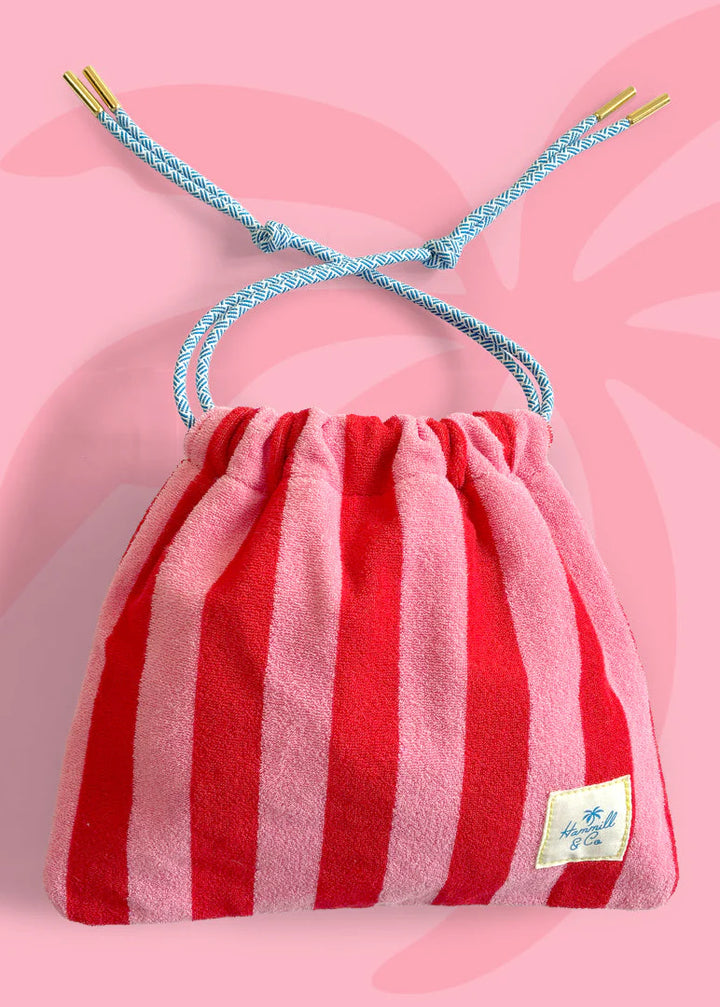 Stripe Draw Cord Bag