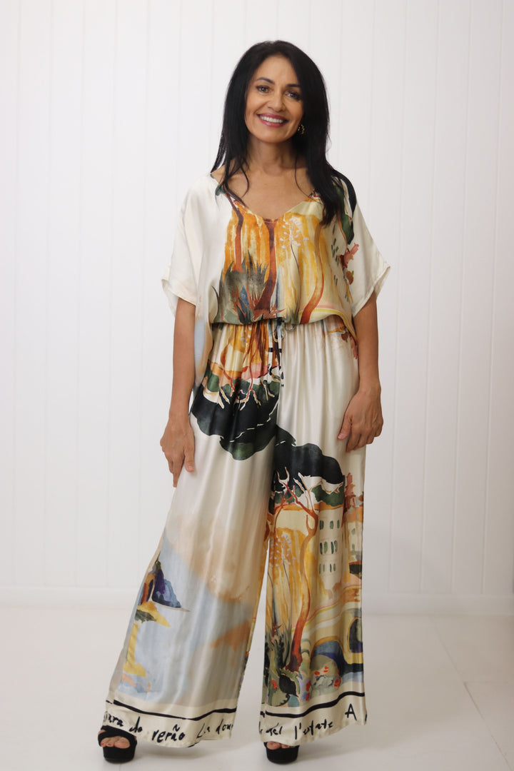 Solana French Print Pants