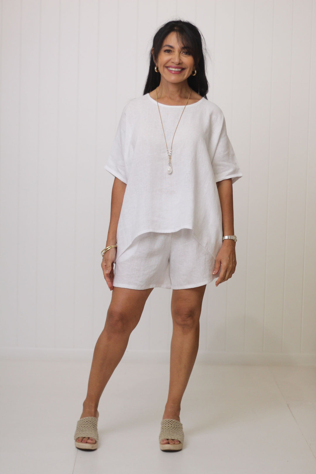 Hinley Shorts White