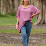 Katie Drape Top Dusty Pink