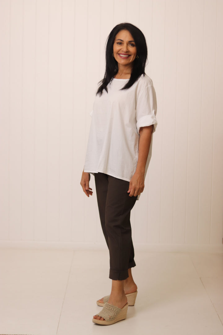 Aurora Button Detail Top