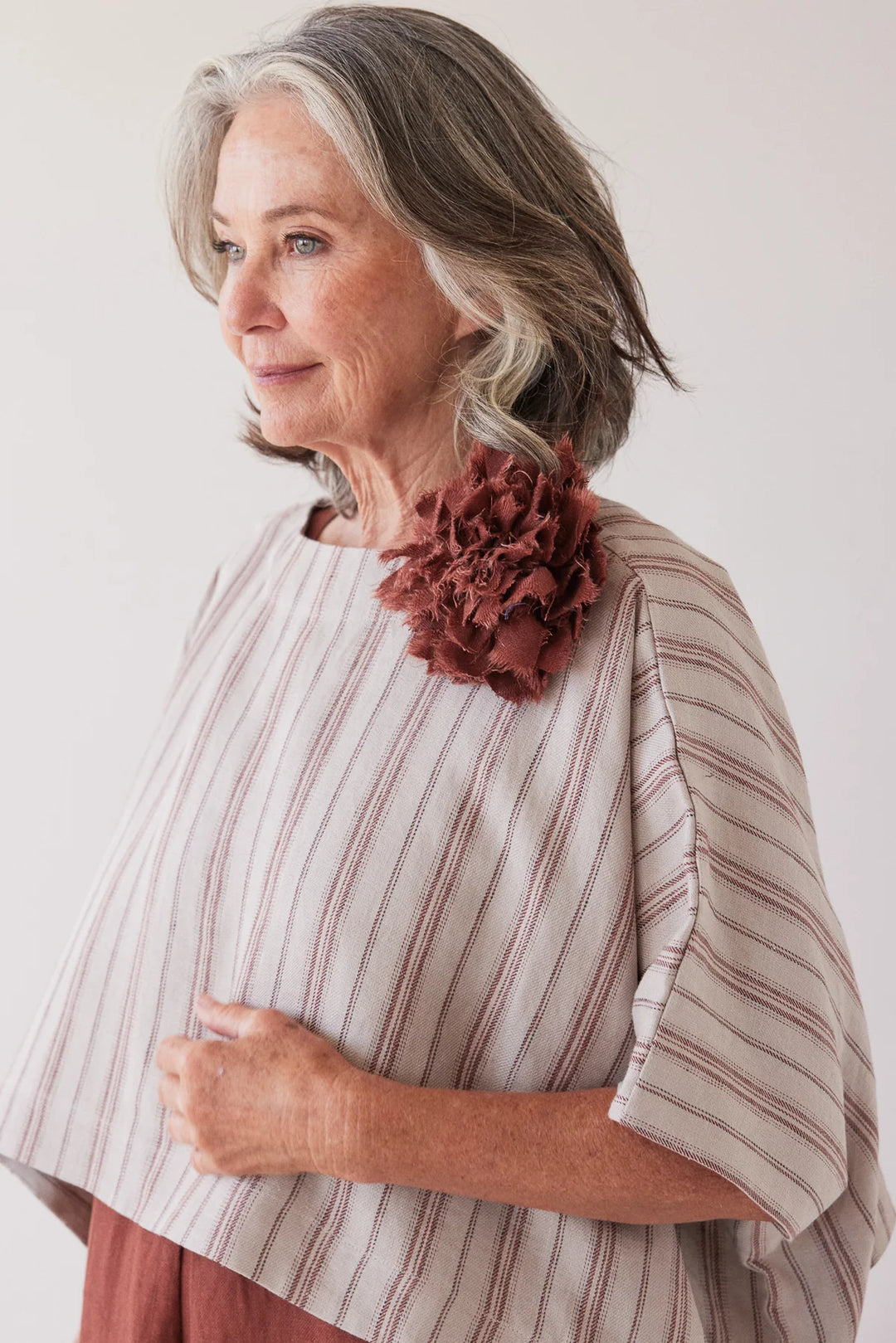 Fabric Flower Brooch