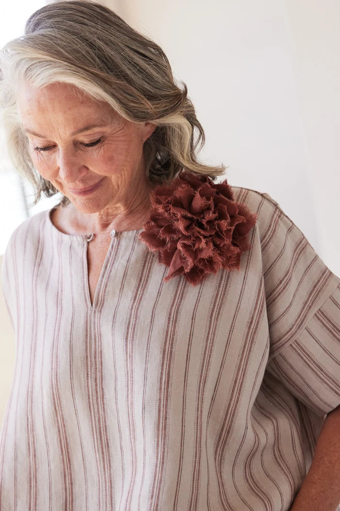 Fabric Flower Brooch