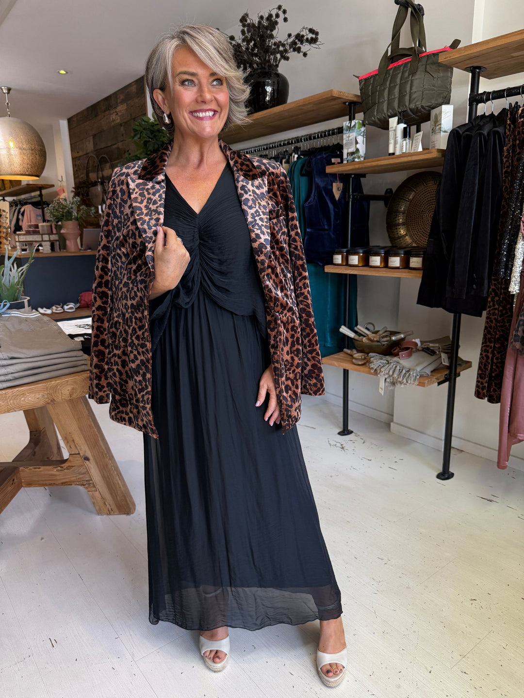 Cora Silk Ruched Dress