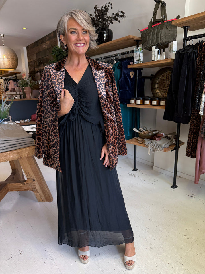 Cora Silk Ruched Dress