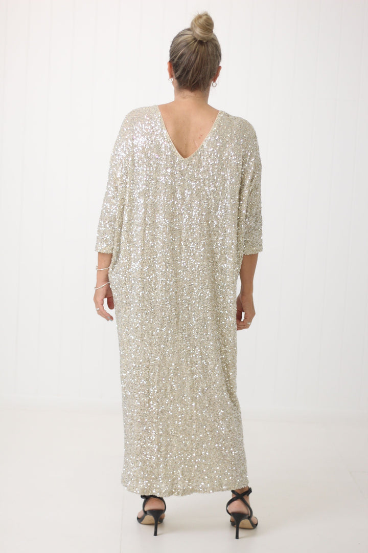 Kathryn Reversible Sequin Dress