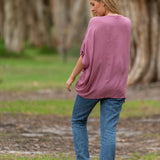 Katie Drape Top Mauve