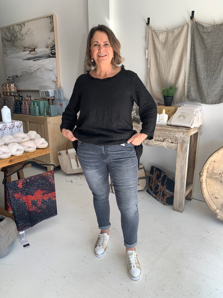 Gemma Stretch Jeans Charcoal Wash