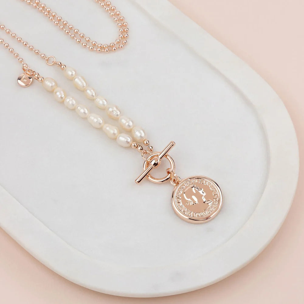Fresh Water Pearl Coin Necklace