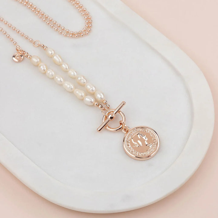 Fresh Water Pearl Coin Necklace