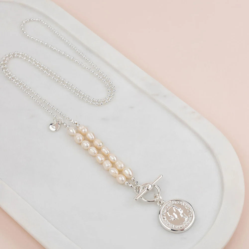 Fresh Water Pearl Coin Necklace
